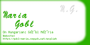 maria gobl business card